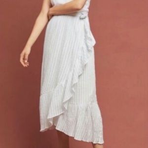 EUC Anthropologie Maeve Ruffle Wrap Skirt